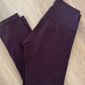 Lululemon dark plum leggings size 6.
